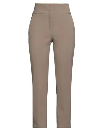 Peserico Woman Pants Khaki Size 6 Polyester, Viscose, Cotton, Elastane In Green