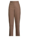 Peserico Woman Pants Khaki Size 8 Virgin Wool, Cashmere, Elastane In Neutral