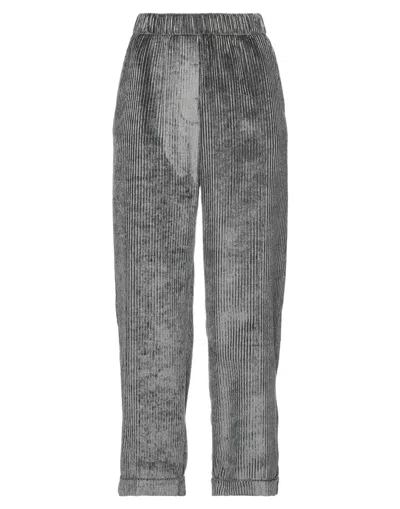 Peserico Easy Woman Pants Charcoal Size 12 Viscose In Gray