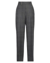 Peserico Woman Pants Lead Size 6 Virgin Wool, Elastane, Metallic Polyester In Grey