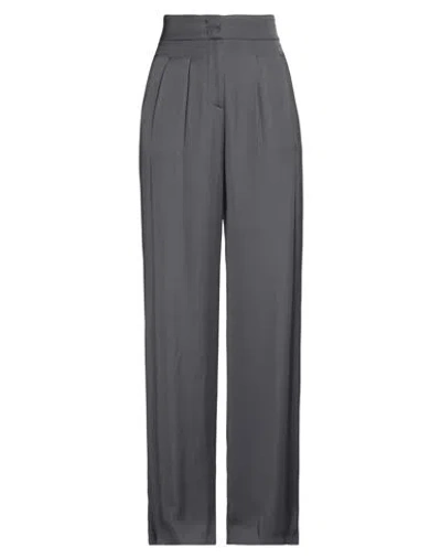 Peserico Woman Pants Lead Size 8 Viscose In Grey