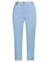 Peserico Woman Pants Light Blue Size 10 Cotton, Elastane