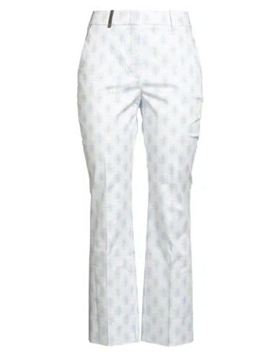 Peserico Woman Pants Light Blue Size 10 Cotton, Elastane