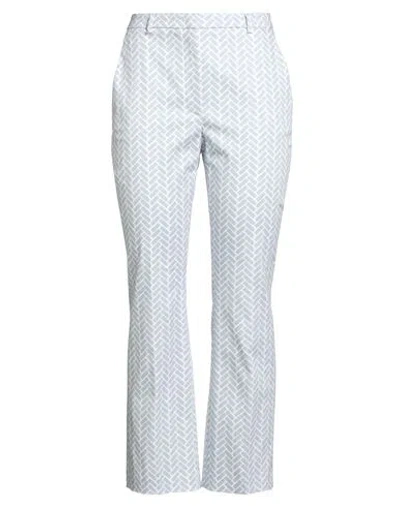 Peserico Woman Pants Light Blue Size 10 Cotton, Elastane In Multi
