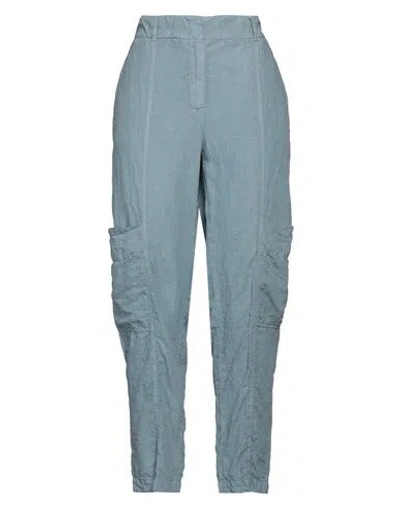 Peserico Woman Pants Light Blue Size 10 Linen