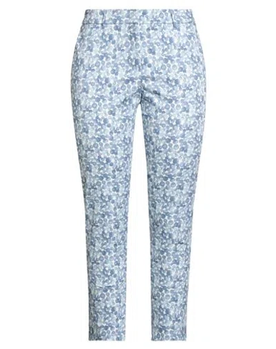 Peserico Woman Pants Light Blue Size 14 Cotton, Elastane In Multi