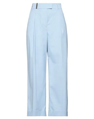 Peserico Woman Pants Light Blue Size 2 Polyester, Viscose, Elastane