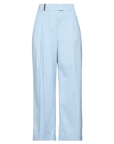 Peserico Woman Pants Light Blue Size 8 Polyester, Viscose, Elastane