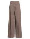 Peserico Woman Pants Light Brown Size 10 Cotton, Elastane