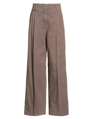 Peserico Woman Pants Light Brown Size 10 Cotton, Elastane