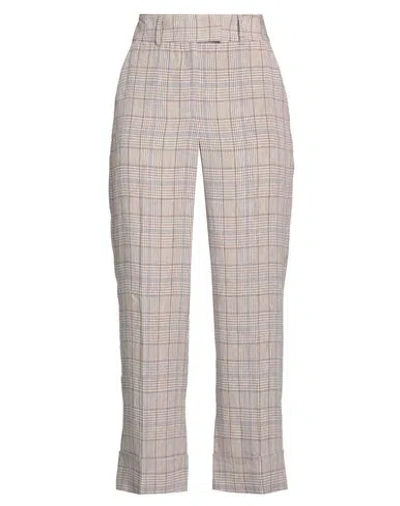 Peserico Woman Pants Light Brown Size 10 Linen In Beige