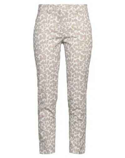 Peserico Woman Pants Light Brown Size 4 Cotton, Elastane In Beige