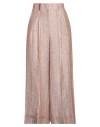 Peserico Woman Pants Light Brown Size 4 Linen In Pink