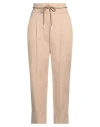Peserico Woman Pants Light Brown Size 8 Cotton, Elastane In Beige