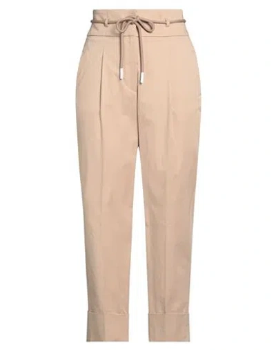 Peserico Woman Pants Light Brown Size 8 Cotton, Elastane In Beige