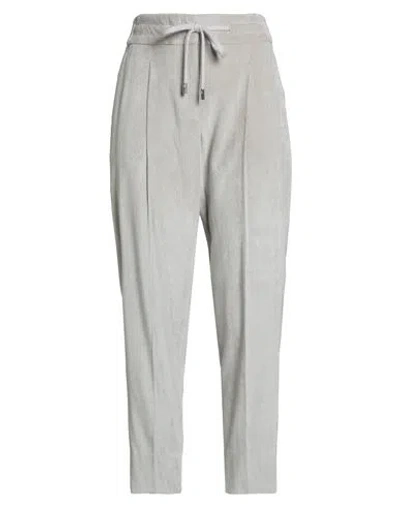 Peserico Woman Pants Light Grey Size 0 Viscose, Elastane, Merino Wool, Cashmere, Metallic Fiber In Gray