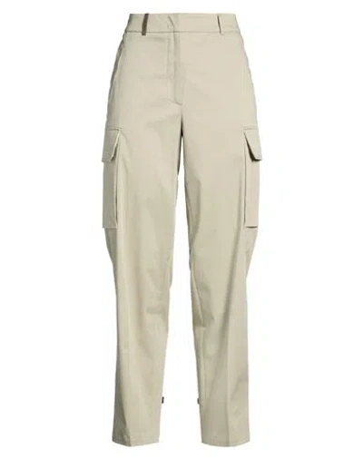 Peserico Woman Pants Light Grey Size 10 Cotton, Elastane In Brown