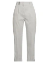 Peserico Woman Pants Light Grey Size 10 Cotton, Elastane In White