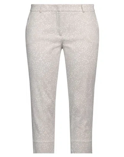 Peserico Woman Pants Light Grey Size 12 Cotton, Elastane