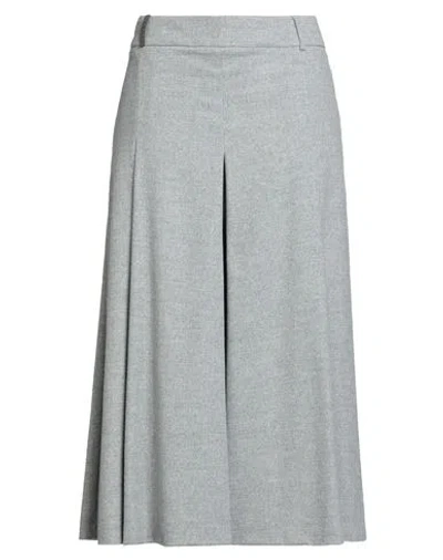 Peserico Woman Pants Light Grey Size 16 Wool, Polyester, Viscose, Polyamide, Elastane In Gray