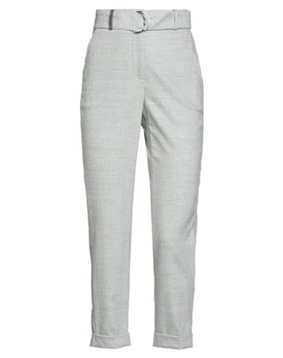 Peserico Woman Pants Light Grey Size 2 Virgin Wool, Cashmere, Elastane In Gray