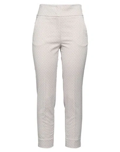 Peserico Woman Pants Light Grey Size 6 Cotton, Polyester, Elastane In Gray