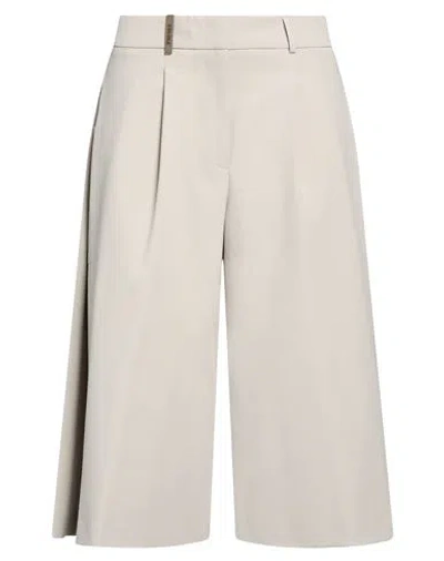 Peserico Woman Pants Light Grey Size 6 Polyester, Virgin Wool, Elastane In Neutral