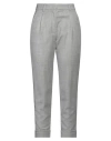 Peserico Woman Pants Light Grey Size 6 Virgin Wool, Polyamide, Metallic Fiber In Gray