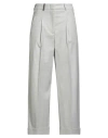 Peserico Woman Pants Light Grey Size 6 Virgin Wool, Viscose, Elastane In Gray