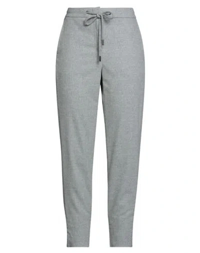 Peserico Woman Pants Light Grey Size 8 Wool, Polyester, Viscose, Polyamide, Elastane In Gray