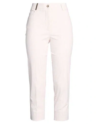 Peserico Woman Pants Light Pink Size 10 Cotton, Elastane