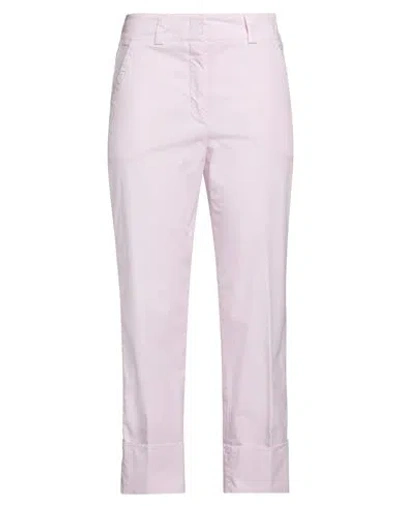 Peserico Woman Pants Light Pink Size 12 Cotton, Lyocell, Elastane