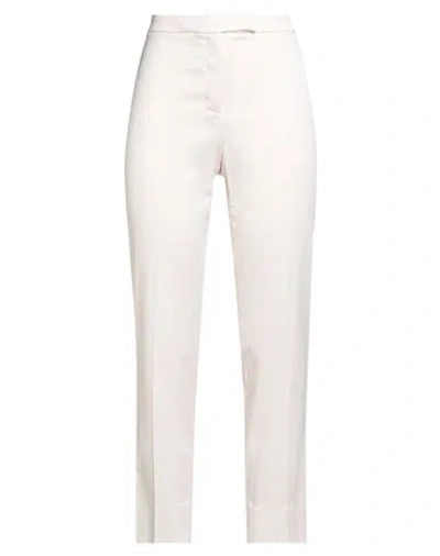 Peserico Woman Pants Light Pink Size 12 Viscose, Wool, Elastane In White