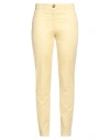 Peserico Woman Pants Pastel Yellow Size 6 Cotton, Elastane