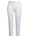 Peserico Woman Pants Lilac Size 12 Cotton, Elastane In White