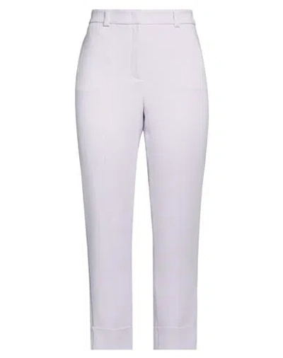Peserico Easy Woman Pants Lilac Size 14 Viscose, Elastane In Purple