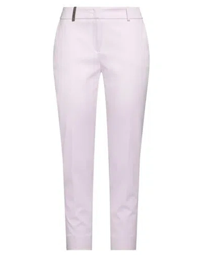 Peserico Woman Pants Lilac Size 6 Cotton, Elastane In Purple