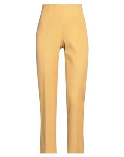 Peserico Woman Pants Marigold Size 16 Cotton, Elastane In Yellow