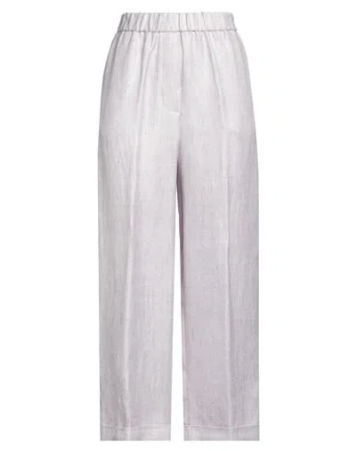 Peserico Woman Pants Mauve Size 6 Linen, Viscose In Purple