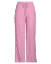 Peserico Woman Pants Mauve Size 8 Linen, Cotton In Purple