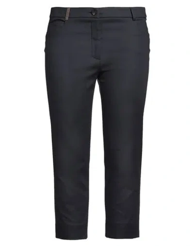 Peserico Woman Pants Midnight Blue Size 10 Cotton, Viscose, Elastane