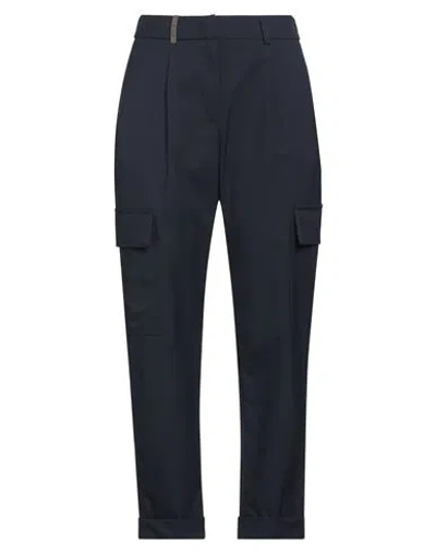 Peserico Woman Pants Midnight Blue Size 6 Polyester, Viscose, Elastane