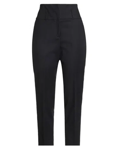 Peserico Woman Pants Midnight Blue Size 12 Cotton, Elastane