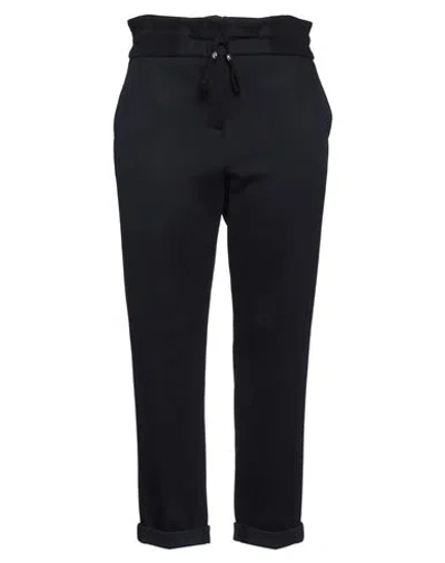 Peserico Woman Pants Midnight Blue Size 12 Cotton, Virgin Wool, Polyamide