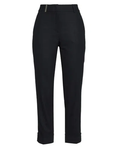 Peserico Woman Pants Midnight Blue Size 8 Wool, Polyester, Viscose, Polyamide, Elastane