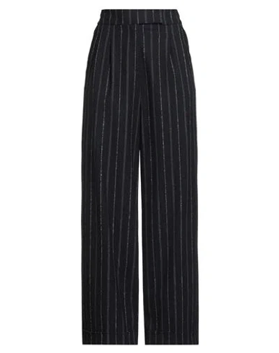 Peserico Woman Pants Midnight Blue Size 14 Virgin Wool, Elastane