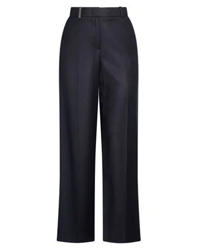 Peserico Woman Pants Midnight Blue Size 2 Virgin Wool, Metal Fiber, Polyamide