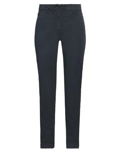 Peserico Easy Woman Pants Midnight Blue Size 12 Cotton, Elastane
