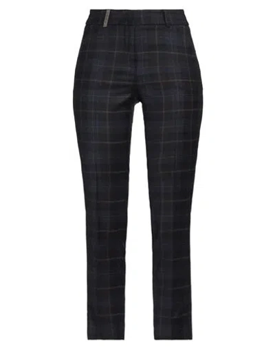 Peserico Woman Pants Midnight Blue Size 10 Virgin Wool, Elastane