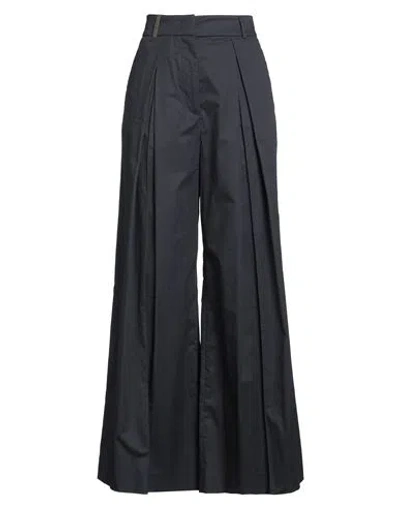 Peserico Woman Pants Midnight Blue Size 8 Cotton, Elastane